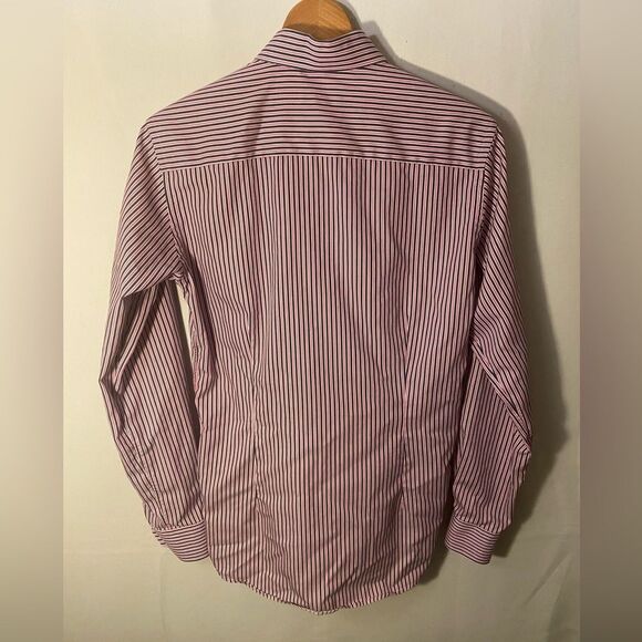ETON Contemporary Fit Striped Long Sleeve Button Up Dress Shirt Size 38 15 Small - Picture 9 of 9